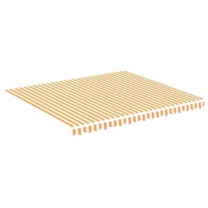 vidaXL Tissu de remplacement pour auvent Jaune et blanc 4x3 5 m