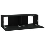 vidaXL Ensemble de meubles TV 6 Pièces Noir Bois d'ingénierie