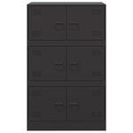 vidaXL Buffet noir 67x39x107 cm acier