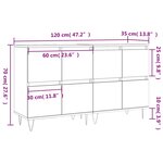vidaXL Buffets 2 Pièces sonoma gris bois d'ingénierie