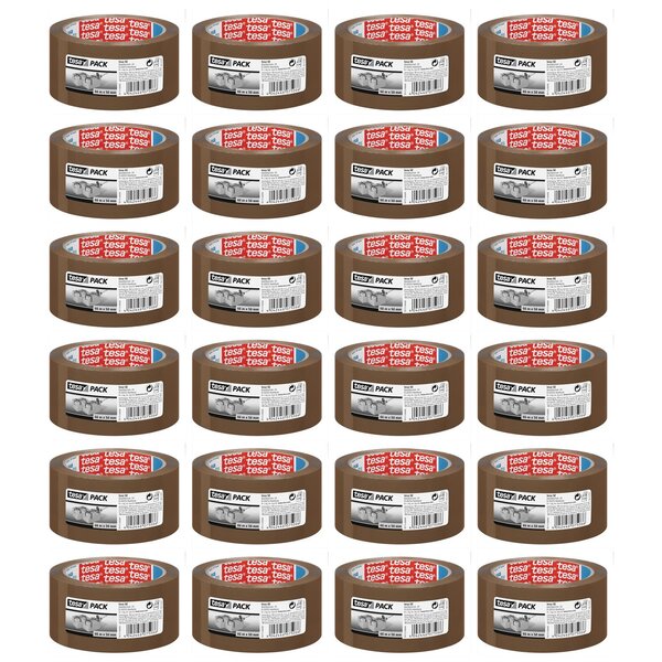Adhésif d'emballage PP tesapack 66m x 50mm Marron x 24 TESA