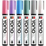 Feutre acrylique 'yono'  1 5-3 0 mm  set de 6 pastel marabu