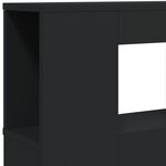 vidaXL Tête de lit à LED noir 160x18 5x103 5 cm bois d'ingénierie