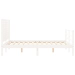 vidaXL Cadre de lit avec tête de lit blanc 120x200 cm bois massif