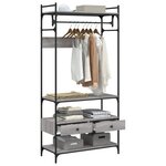 vidaXL Armoire à tiroirs sonoma gris 89x39x184 5 cm bois d'ingénierie