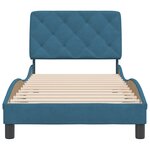 vidaXL Cadre de lit sans matelas bleu 80x200 cm velours