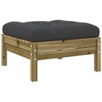vidaXL Salon de jardin 7 Pièces avec coussins bois de pin imprégné