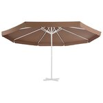 vidaXL Tissu de remplacement pour parasol d'extérieur Sable 500 cm