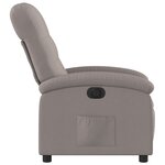 vidaXL Fauteuil inclinable électrique Taupe Tissu