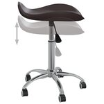 Chaise fauteuil siège de bureau informatique étude similicuir brun 02_0024035