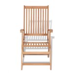 vidaXL Chaises inclinables de jardin lot de 2 Bois de teck solide