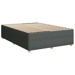 vidaXL Sommier à lattes de lit avec matelas Gris foncé 160x200cm Tissu