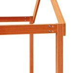 vidaXL Lit superposé avec toit cire marron 80x200cm bois massif de pin