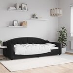 vidaXL Lit de repos noir 100x200 cm tissu