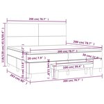 vidaXL Sommier à lattes de lit avec matelas Cappuccino 200x200 cm