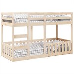 vidaXL Lit superposé 90x190 cm Bois de pin massif