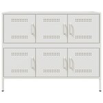vidaXL Buffet blanc 100 5x39x79 cm acier laminé à froid