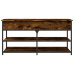 vidaXL Banc à chaussures chêne fumé 100x42 5x50 cm bois d'ingénierie