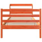 vidaXL Cadre de lit sans matelas cire marron 100x200cm bois pin massif