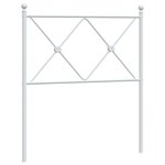 vidaXL Tête de lit métal blanc 80 cm