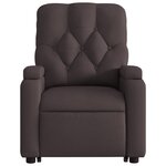 vidaXL Fauteuil inclinable électrique marron foncé tissu