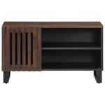 vidaXL Meuble TV marron 80x34x46 cm bois massif de manguier