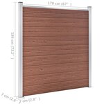 vidaXL Clôture de jardin WPC 526x186 cm Marron