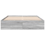 vidaXL Cadre de lit sonoma gris 150x200 cm bois d'ingénierie