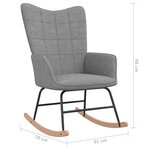 vidaXL Chaise à bascule Gris clair Tissu