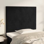 vidaXL Têtes de lit 2 Pièces Noir 90x5x78/88 cm Velours
