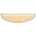 vidaXL Tapis d'escalier autocollants 15 Pièces 56x17x3 cm Beige foncé