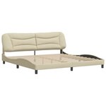 vidaXL Cadre de lit sans matelas crème 200x200 cm tissu