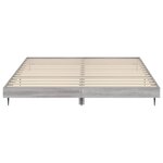 vidaXL Cadre de lit sonoma gris 120x200 cm bois d'ingénierie