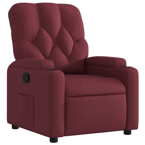 vidaXL Fauteuil inclinable Rouge bordeaux Tissu