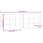vidaXL Coussin de tête de lit blanc et noir 160 cm similicuir