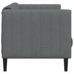 vidaXL Canapé à 3 places gris foncé tissu