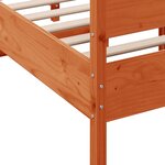 vidaXL Cadre de lit sans matelas cire marron 120x190cm bois pin massif