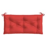 vidaXL Coussins de banc de jardin 2 Pièces rouge 100x50x7 cm tissu Oxford