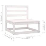 Salon de jardin meuble d'extérieur ensemble de mobilier 4 pièces blanc bois de pin massif 02_0016212