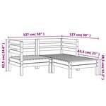 vidaXL Canapé de jardin 2 places avec repose-pieds bois pin imprégné