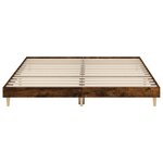 vidaXL Cadre de lit sans matelas chêne fumé 140x200 cm bois ingénierie