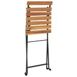 vidaXL Ensemble de bistro pliable 3 Pièces Bois de teck massif et acier