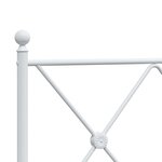 vidaXL Cadre de lit métal avec tête de lit/pied de lit blanc 180x200cm