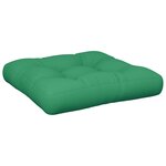 vidaXL Coussin de palette vert 58x58x10 cm tissu