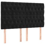vidaXL Cadre de lit avec tête de lit Noir 140x190 cm Velours