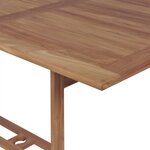vidaXL Meuble à dîner de jardin 9 Pièces et chaises pliables Teck solide