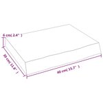 vidaXL Étagère murale 40x30x(2-6) cm bois de chêne massif non traité