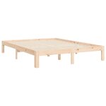 vidaXL Cadre de lit avec tête de lit 140x190 cm bois massif