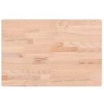 vidaXL Dessus de table 60x40x2 5 cm rectangulaire bois massif de hêtre
