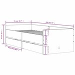 vidaXL Cadre de lit sans matelas gris béton 75x190 cm